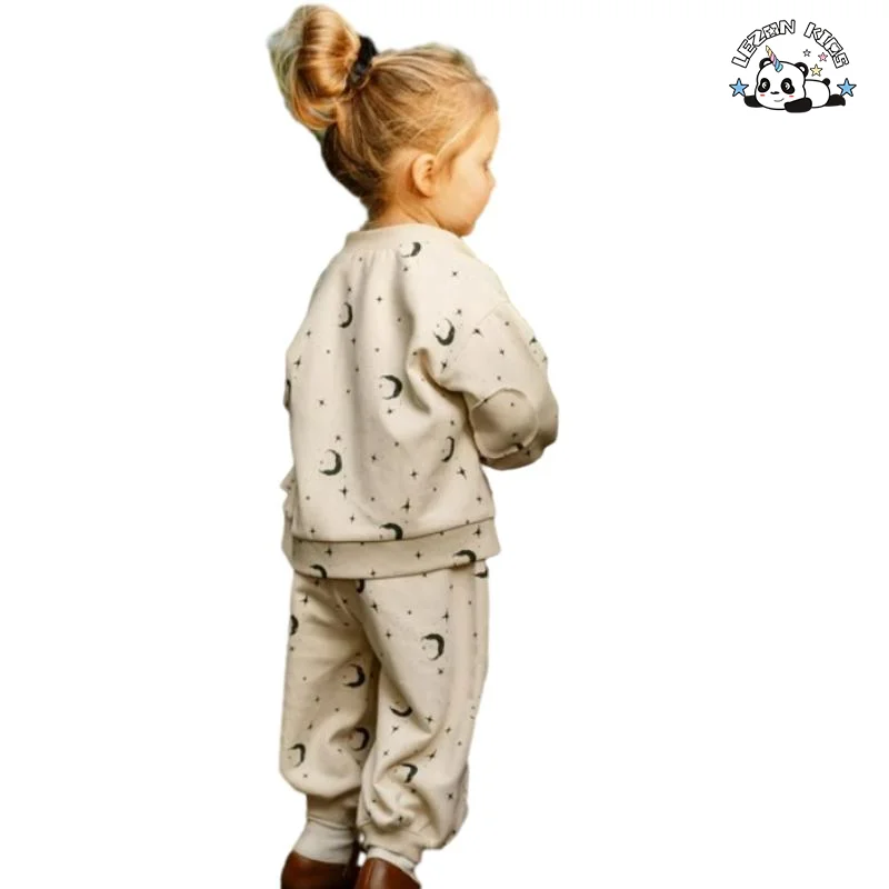 LEZONKIDS - Most Popular Printed Custom Boys 2 Pieces Loungewear Kids Autumn 3-5 Years Little Girls Clothing Sets